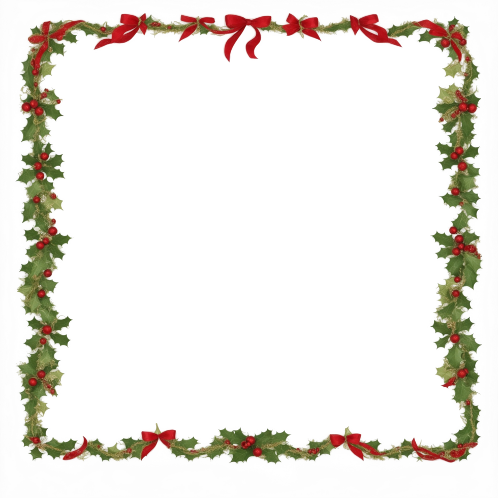 Christmas border frame PNG transparent background Ai Generative ...