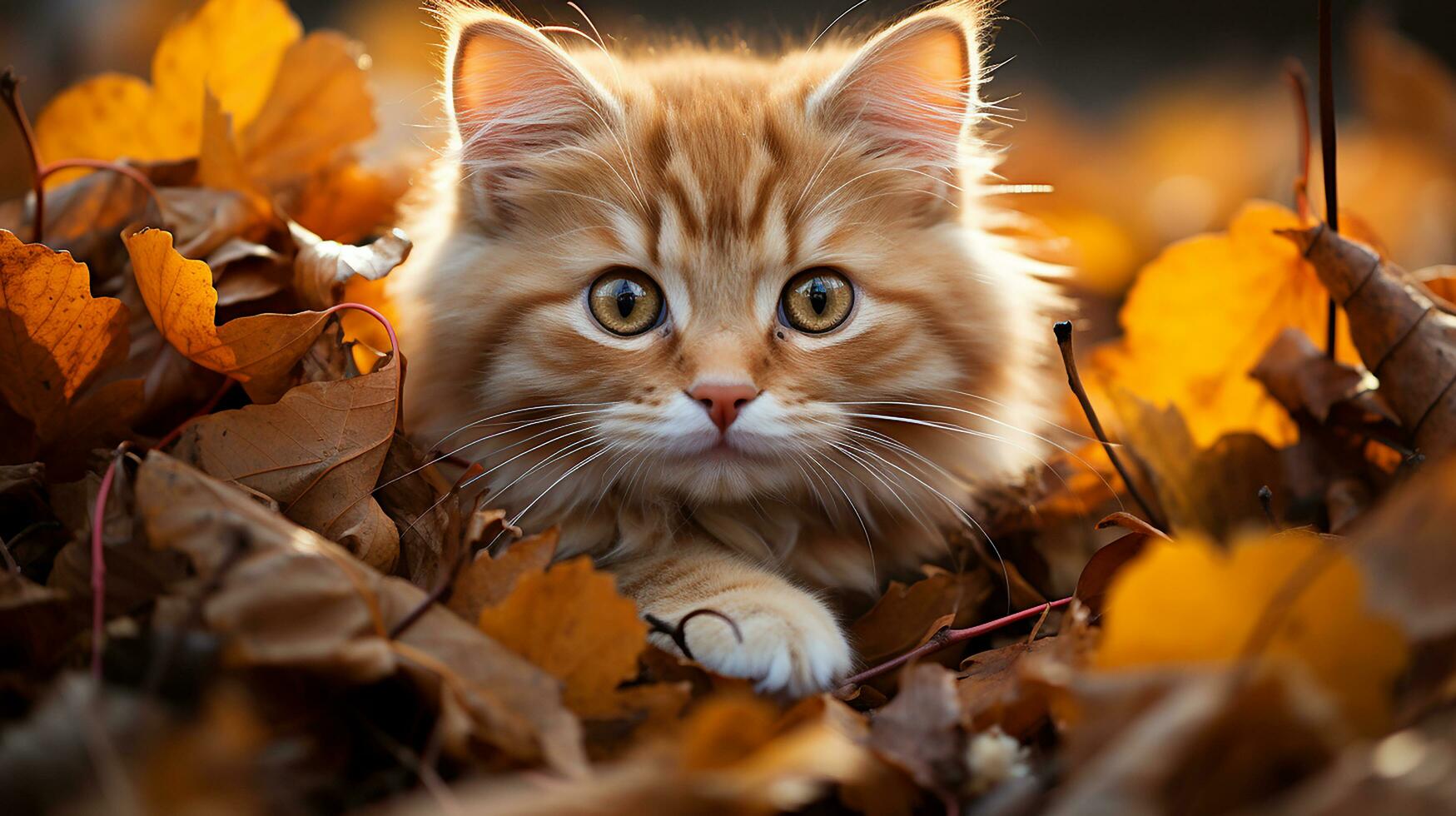 A curious cat picture, a beautiful pet animal background image, AI Generated photo