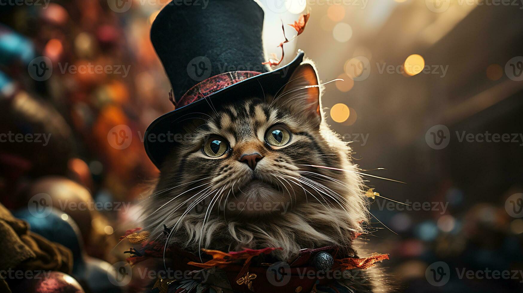 Beautiful funniest cat picture, cute feline animal background image, AI Generated photo