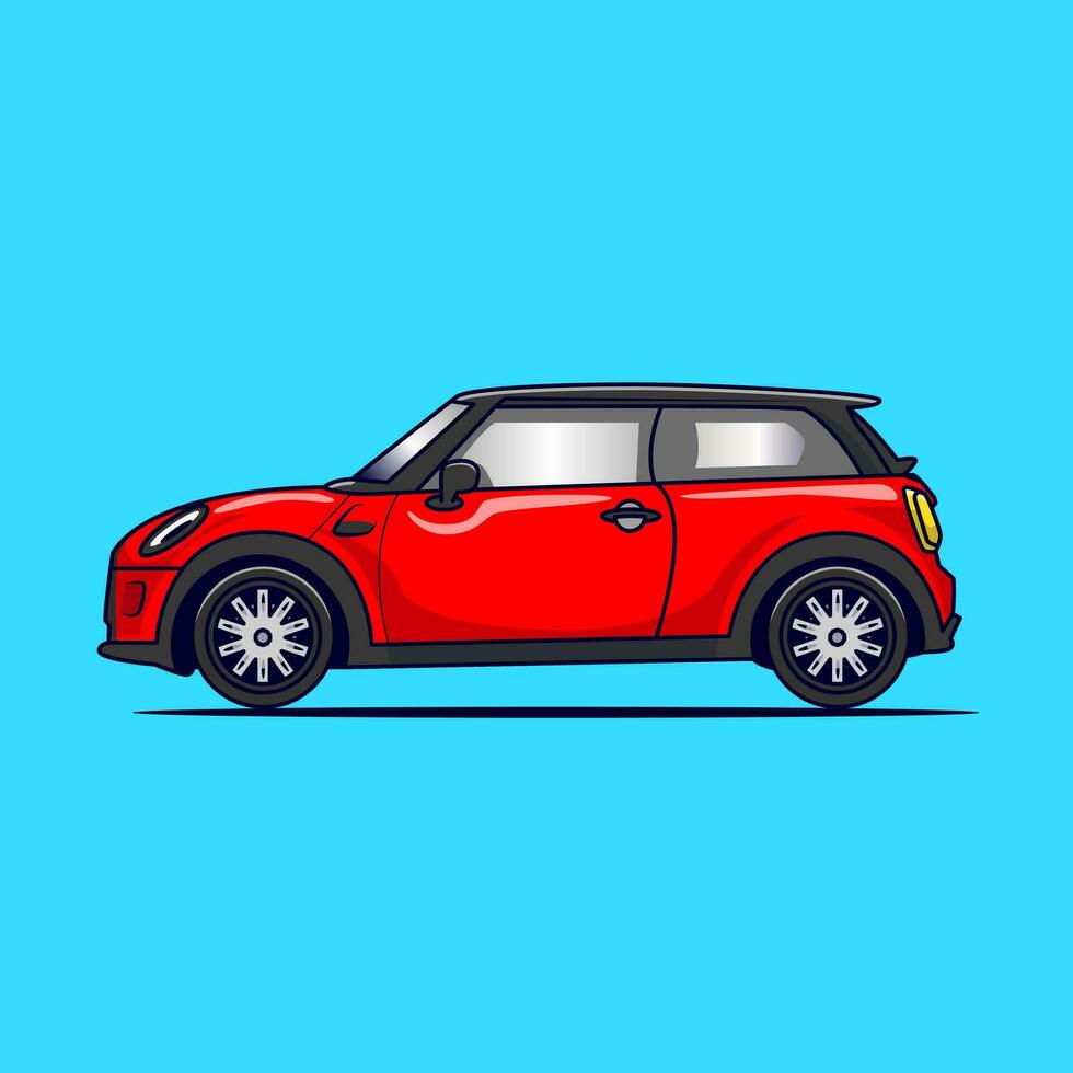 deporte coche dibujos animados vector icono ilustración. transporte objeto icono concepto aislado prima vector. plano dibujos animados estilo