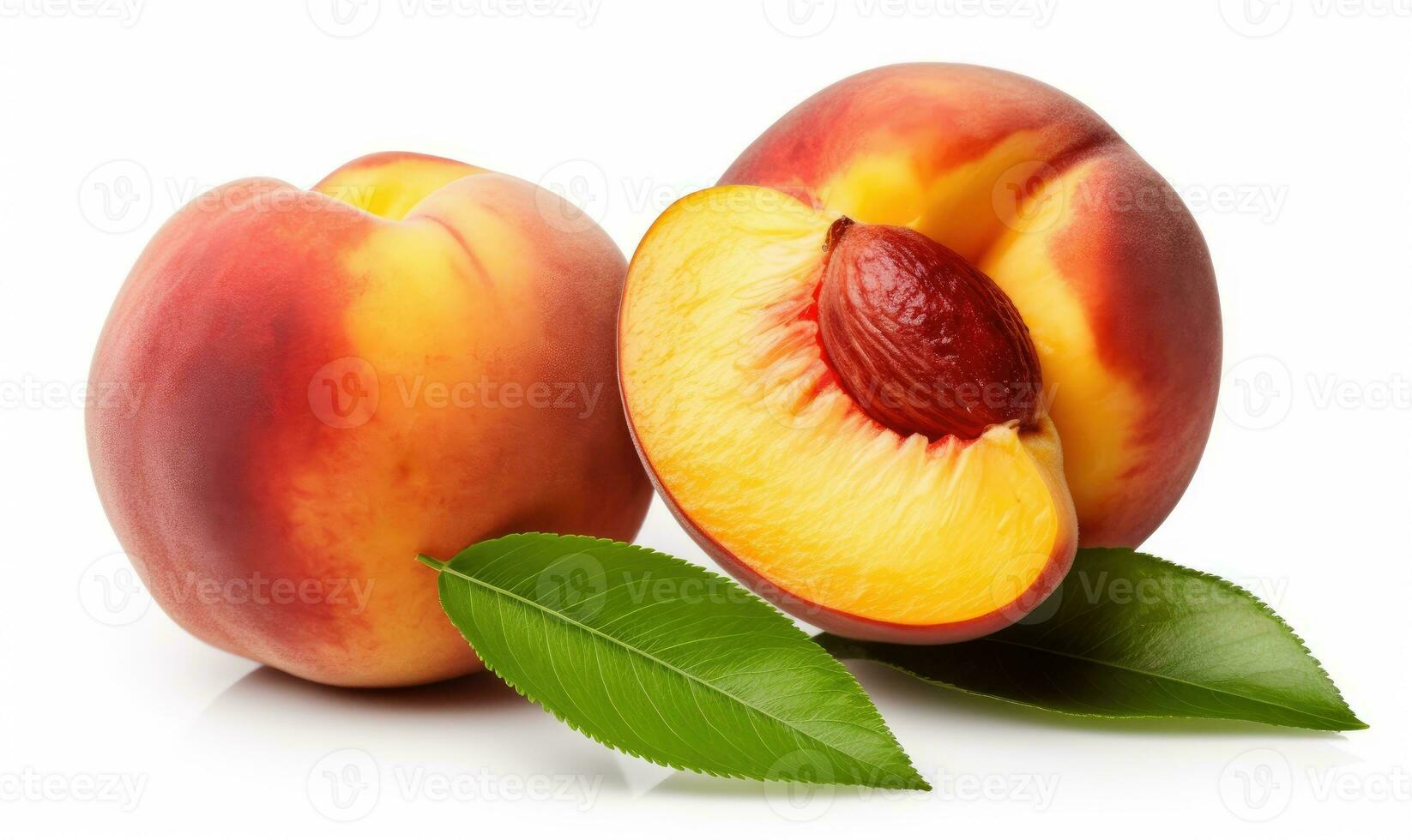 Juicy and fresh a whole peach in isolation Creating using generative AI tools photo