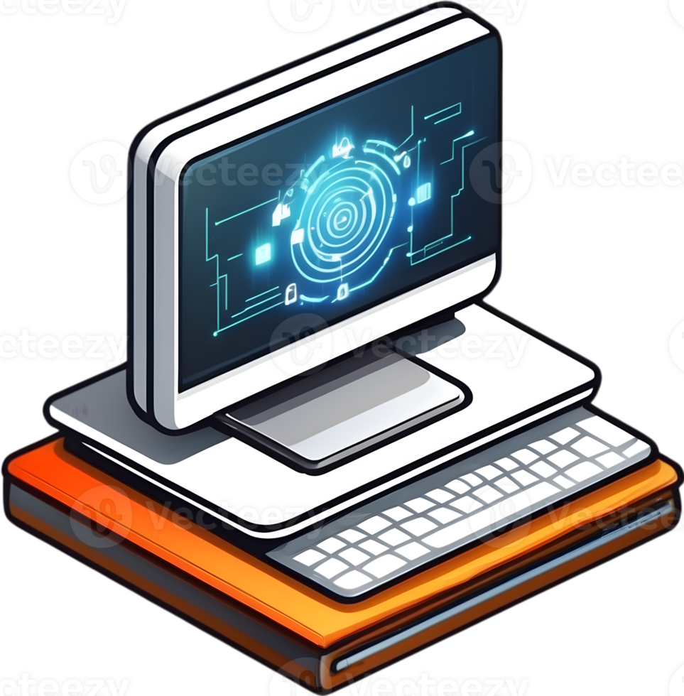 computer, laptop, monitor, headphones, mouse, keyboard, mouse, mousepad, mouse,, ai generative png
