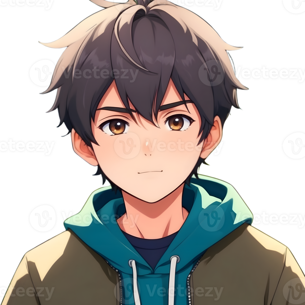 cute boy character, adorable boy cartoon, ai generative png