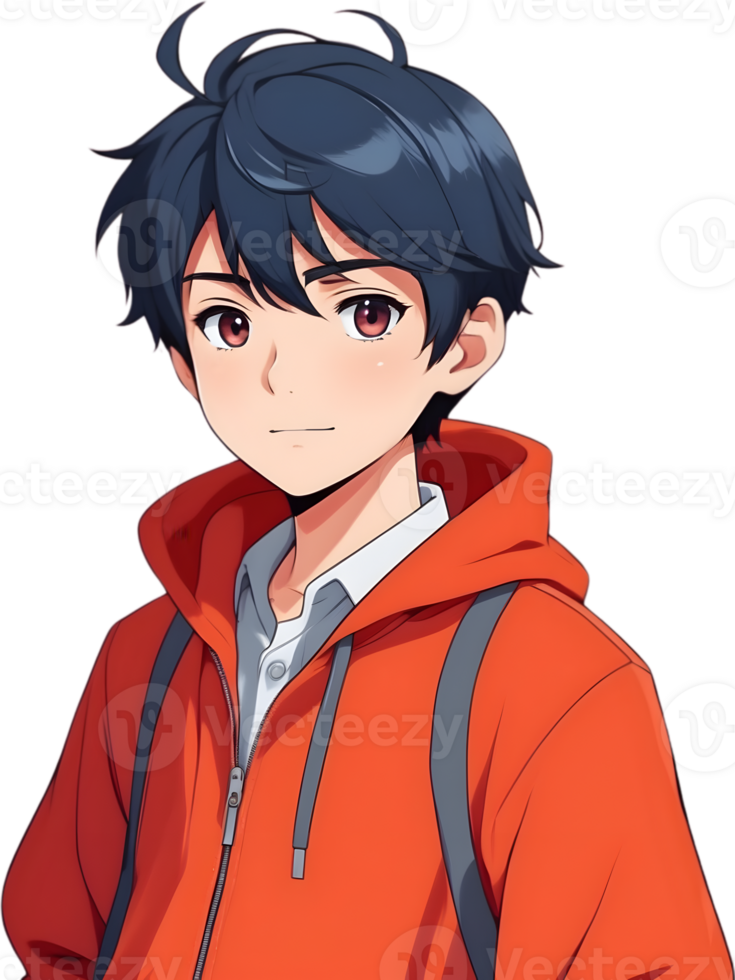 cute boy character, adorable boy cartoon, charming boy illustration, lovable male character, ai generative png