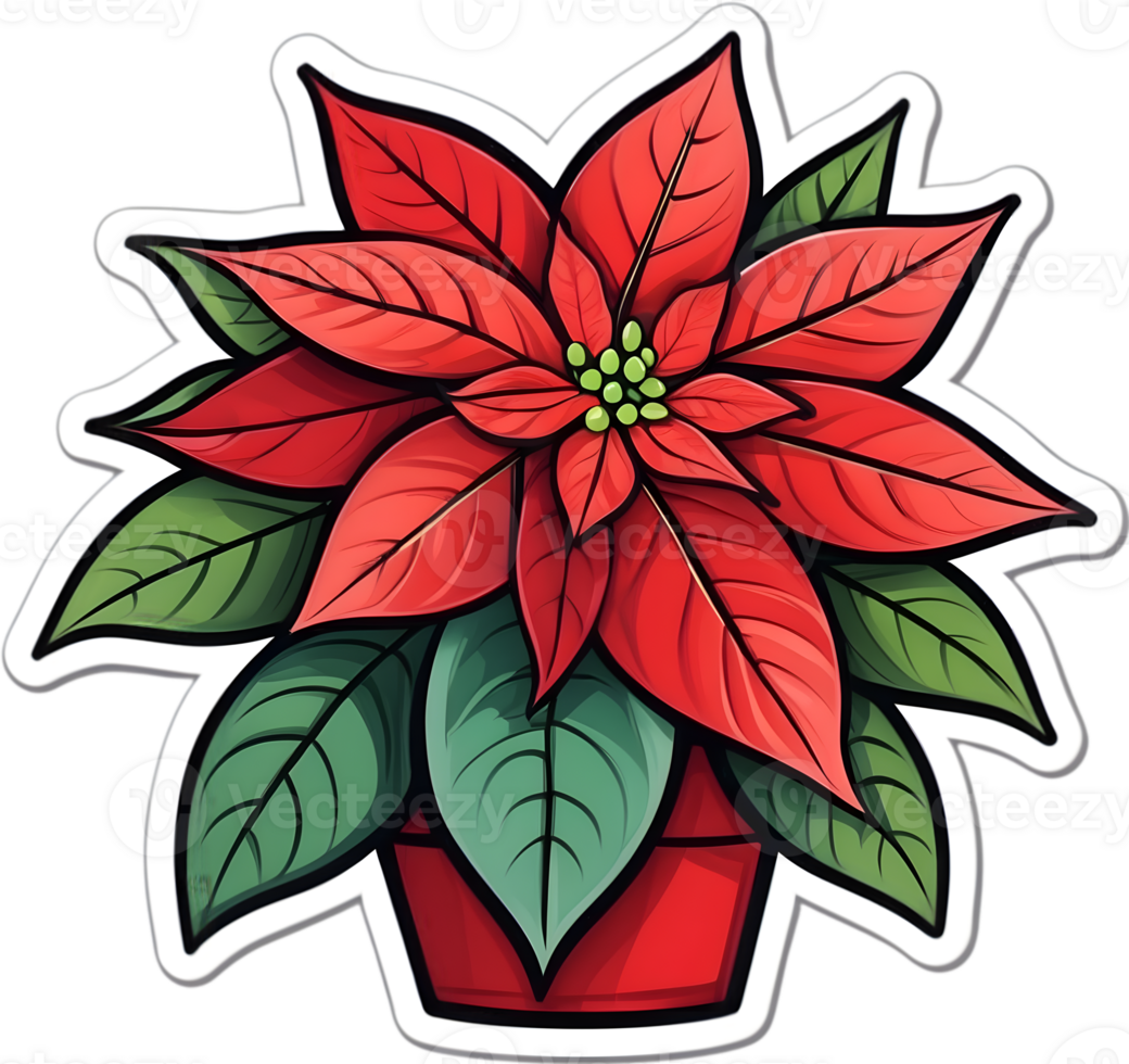 Poinsettia ai generative png