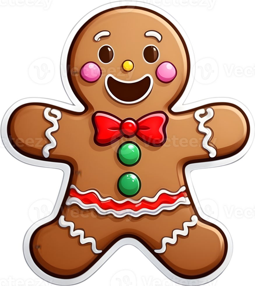 pan de jengibre clipart - pan de jengibre hombre clipart ai generativo png