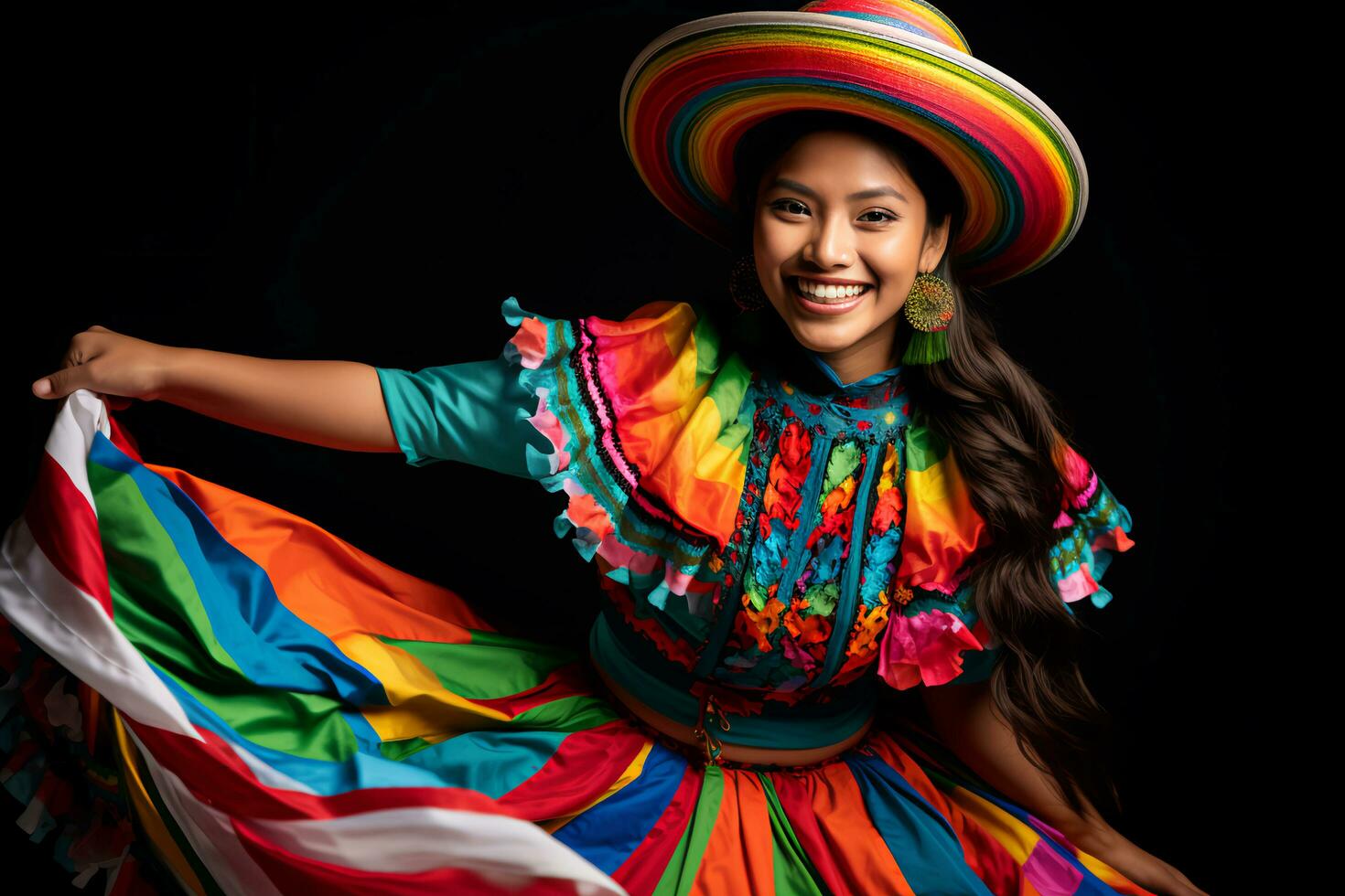 Tradition and Joy in Vivid Colors Hispanic Heritage - AI generated photo