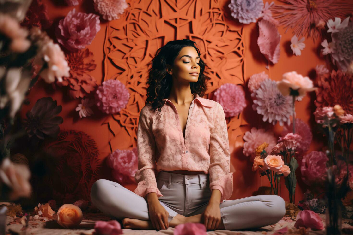 Radiate Inner Peace -  Feminine Self-Care - AI generated photo