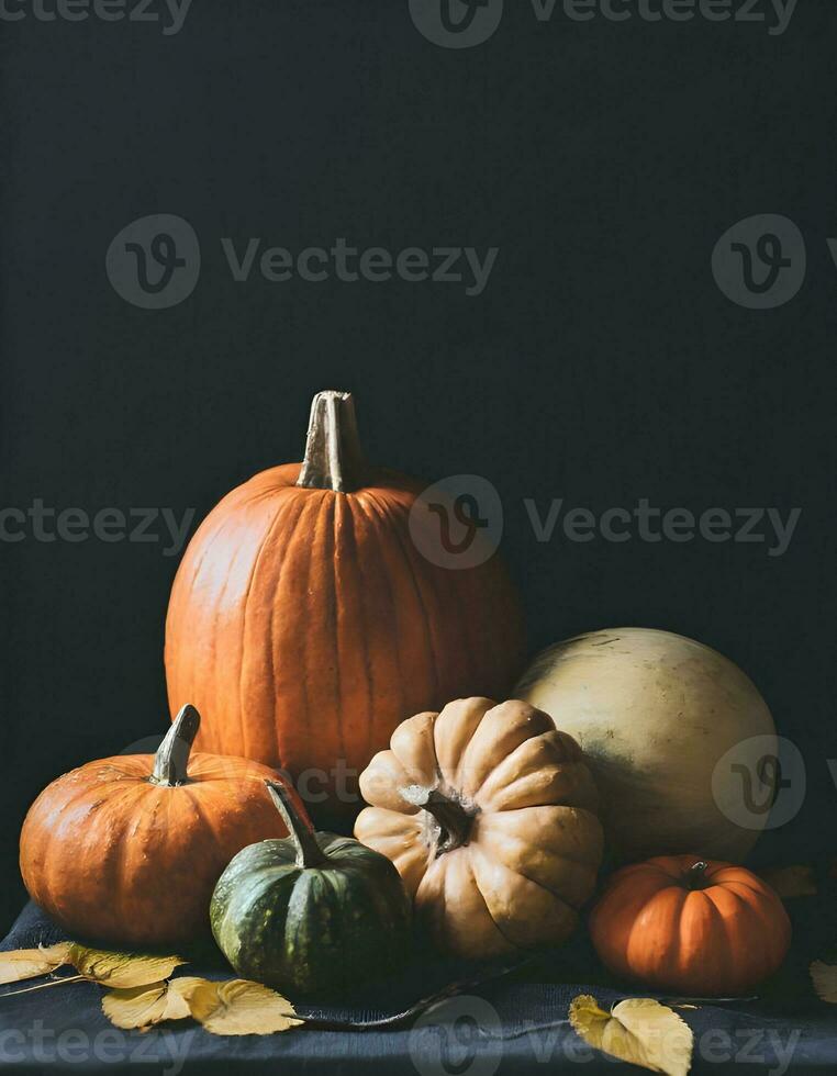 Pumpkin in Halloween photo