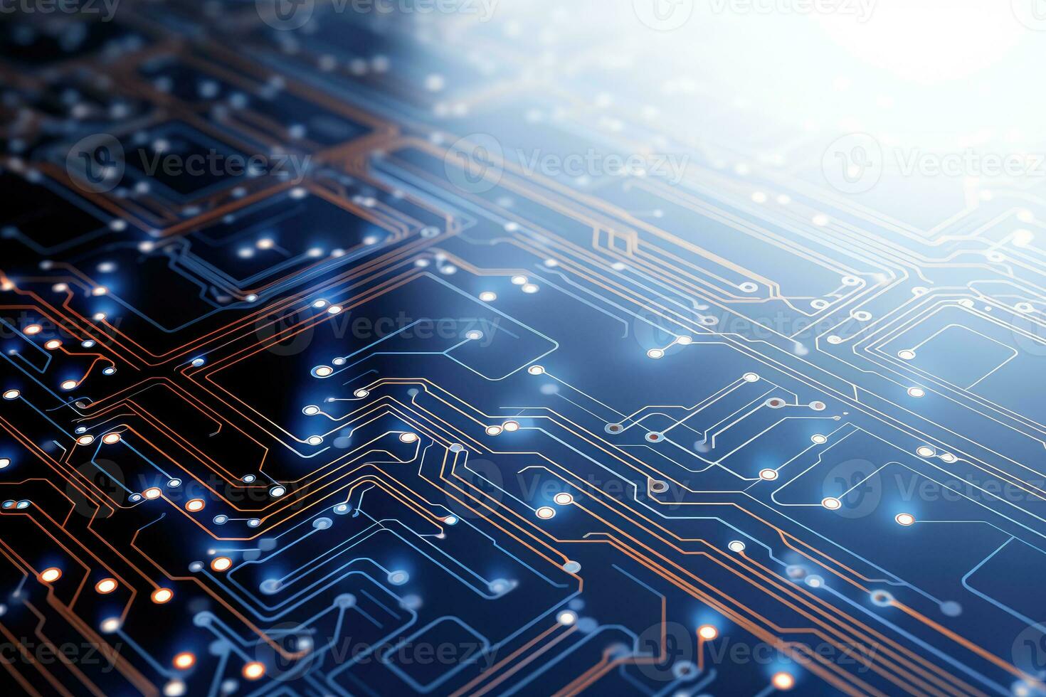 abstract technology electronic circuit board AI Generated photo
