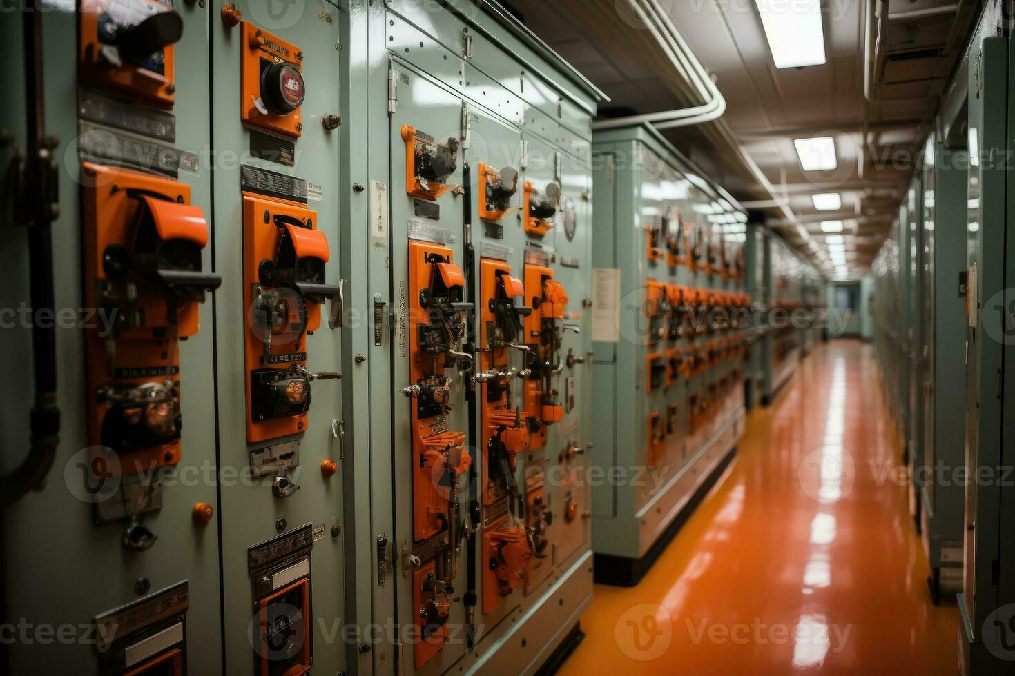 electrical panel room professional advertising photography AI Generated photo