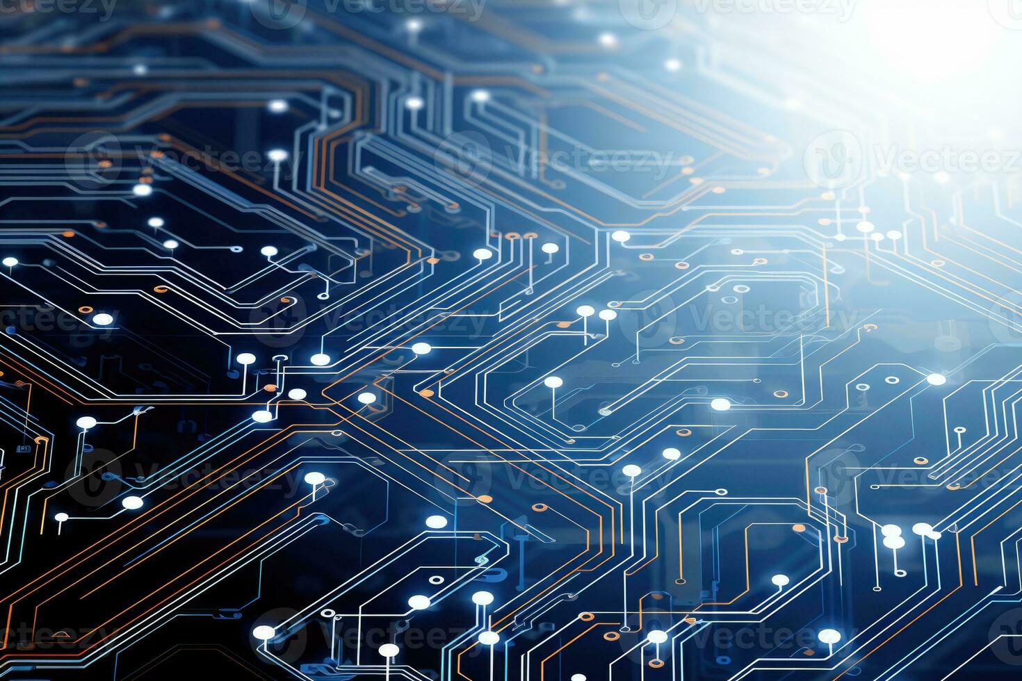 abstract technology electronic circuit board AI Generated photo