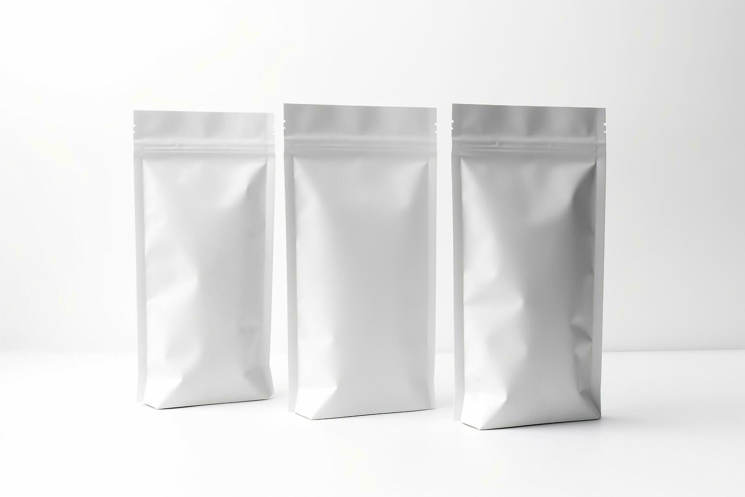 Blank Bag mockup design on white background. Generative AI photo