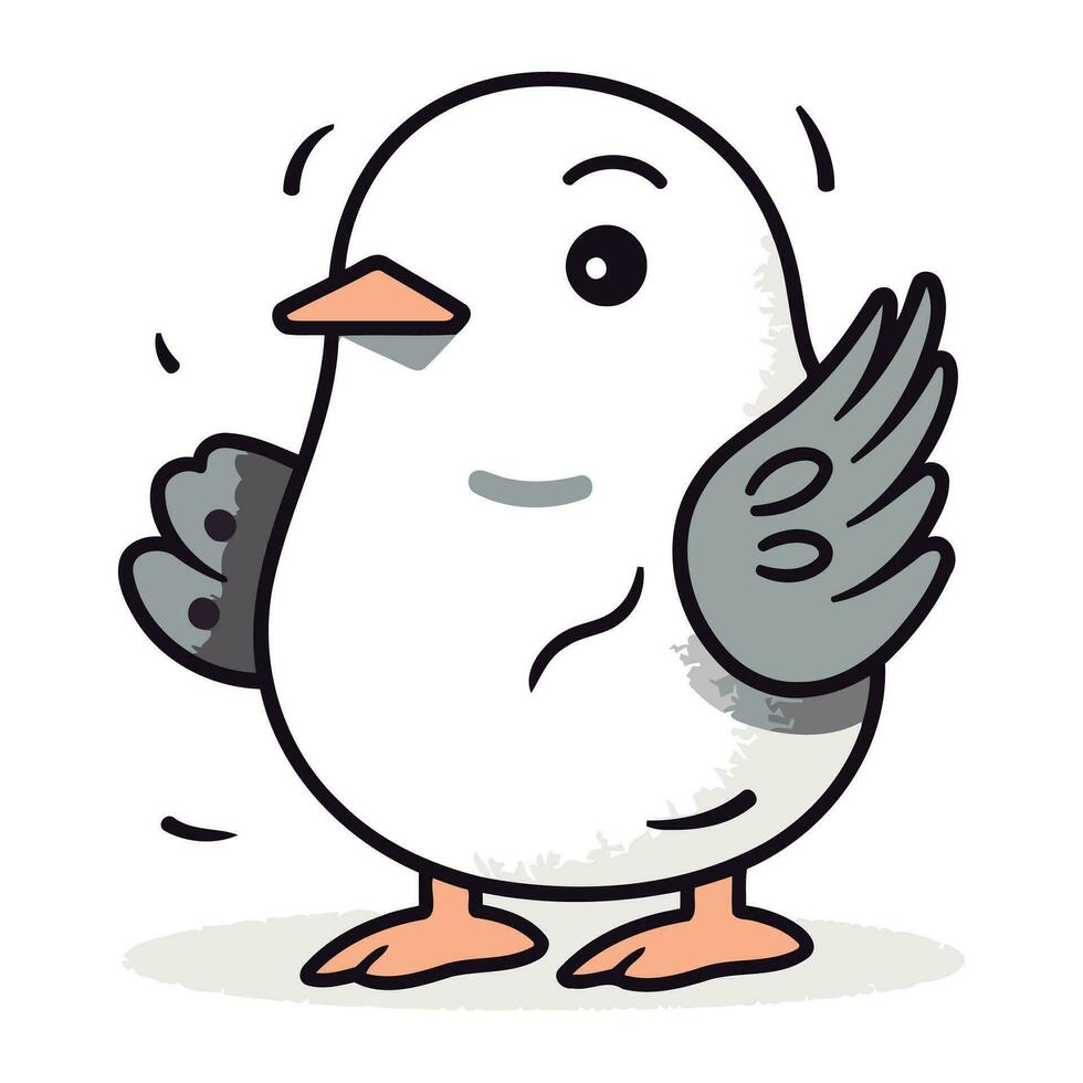 Pigeon icon. Cartoon illustration of pigeon icon for web design vector