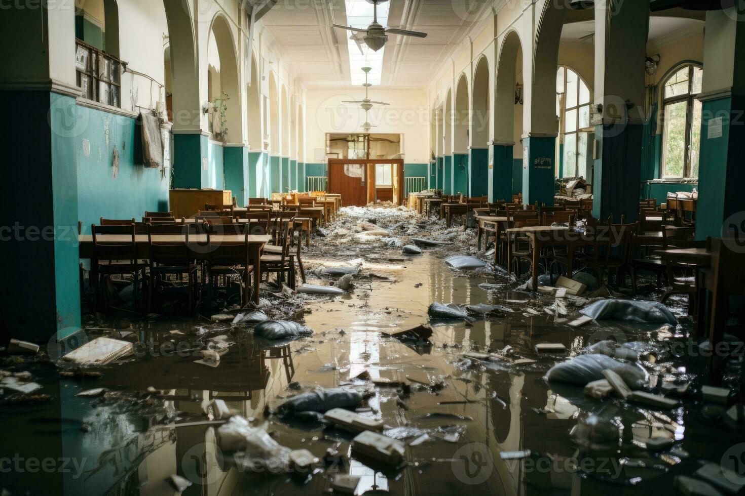 situation flooding in school Starting Scenarios professional advertising photography AI Generated photo