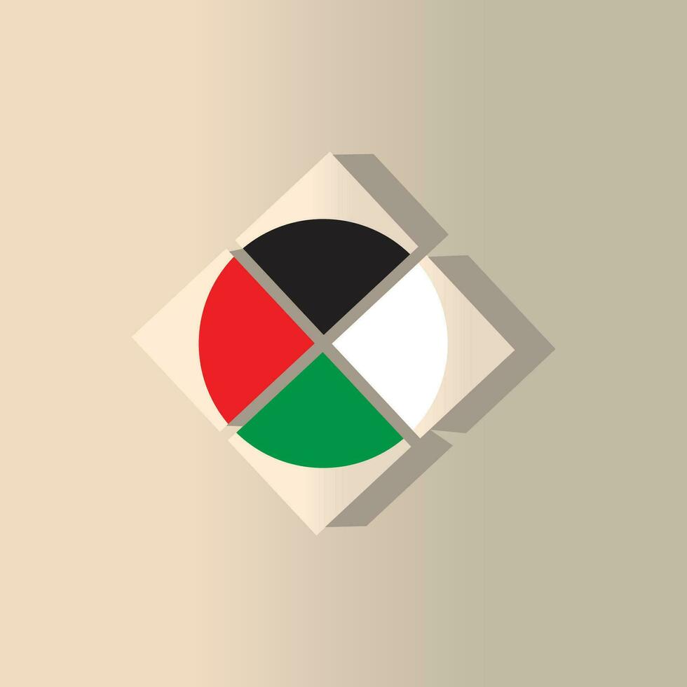 international day of solidarity with the palestinian people with painting vector illustration