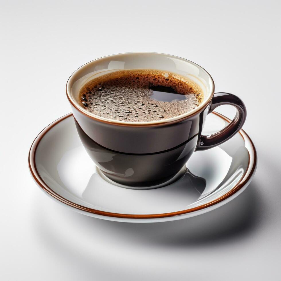 a cup of hot black coffee, isolated photo