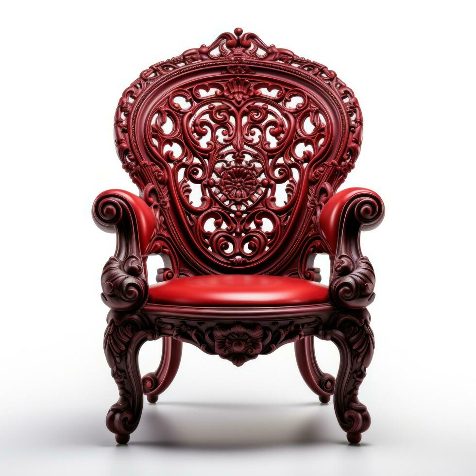 a red chair isolated photo