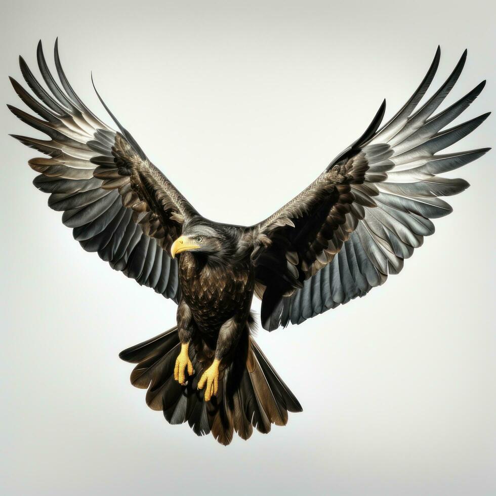 un volador águila aislado foto
