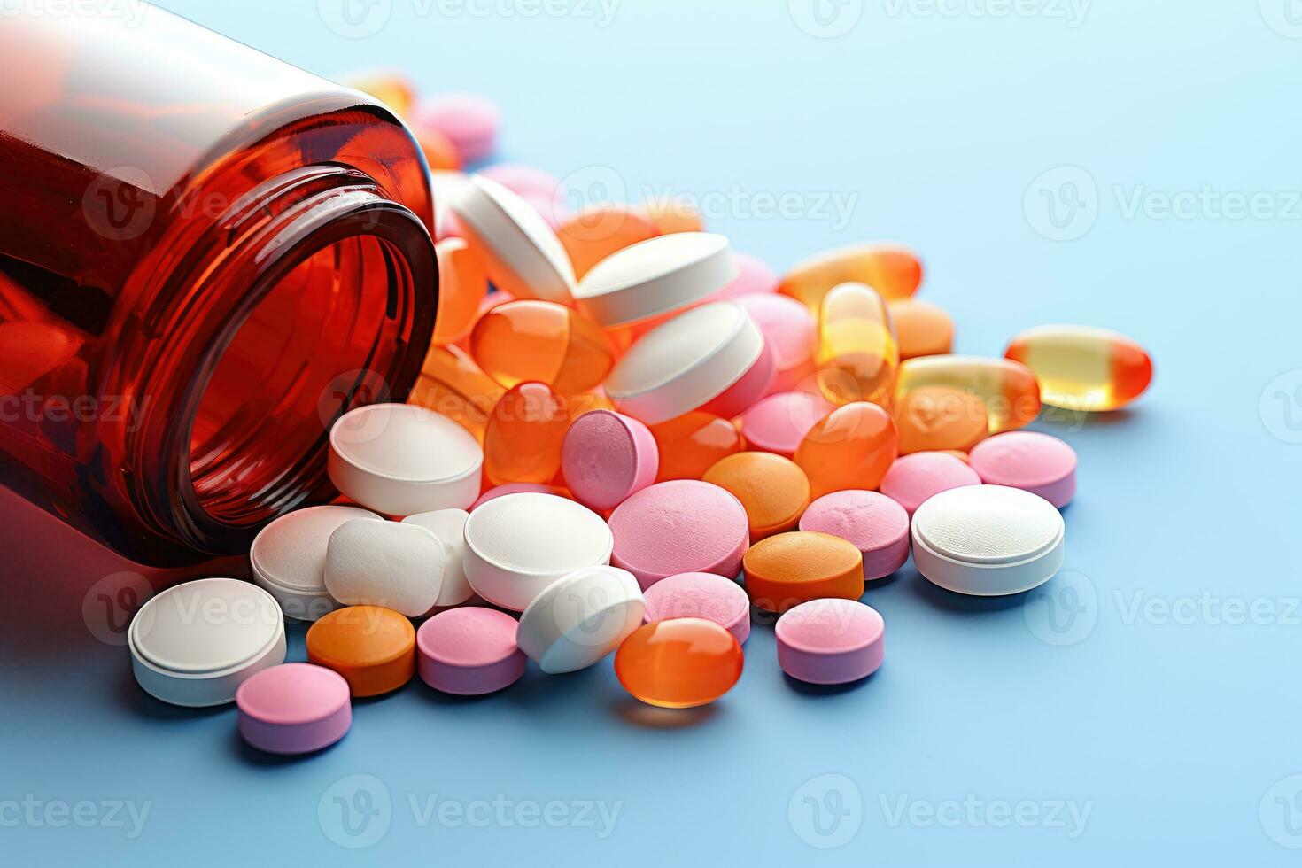 pharmacy pill medicine drugs professional advertising photography AI Generated photo