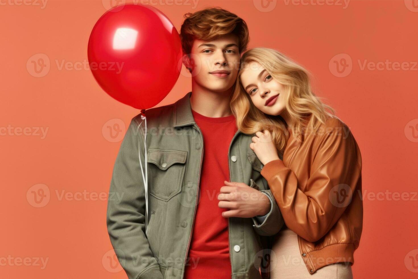 couple spending time together while celebrating Saint Valentine's Day . AI Generated photo