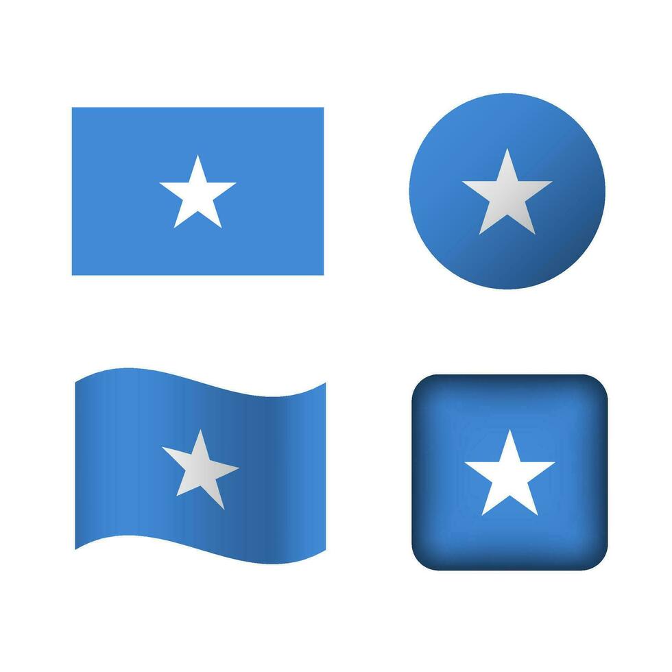 Vector Somalia National Flag Icons Set