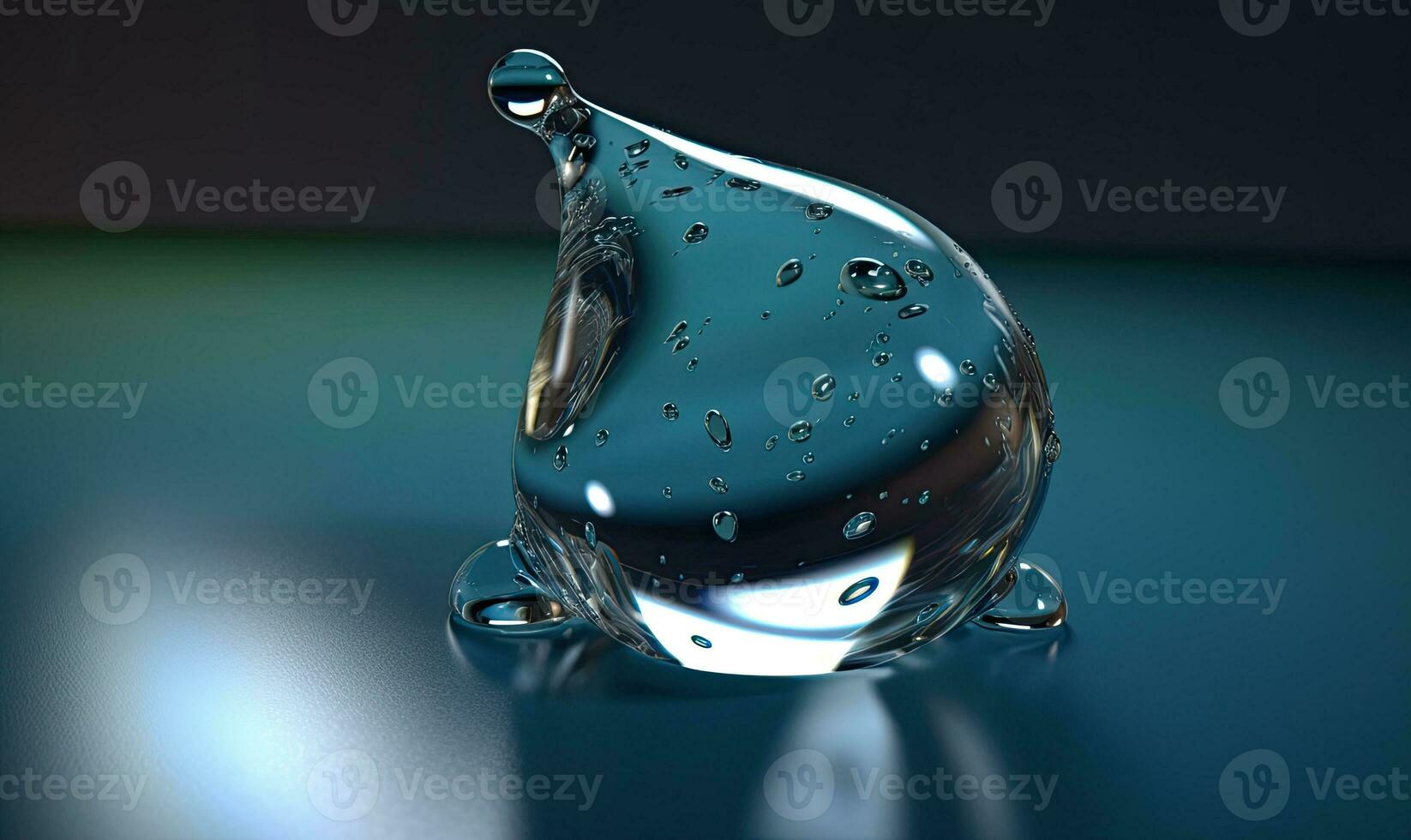 Transparent glass sphere forms a delicate bubble Creating using generative AI tools photo