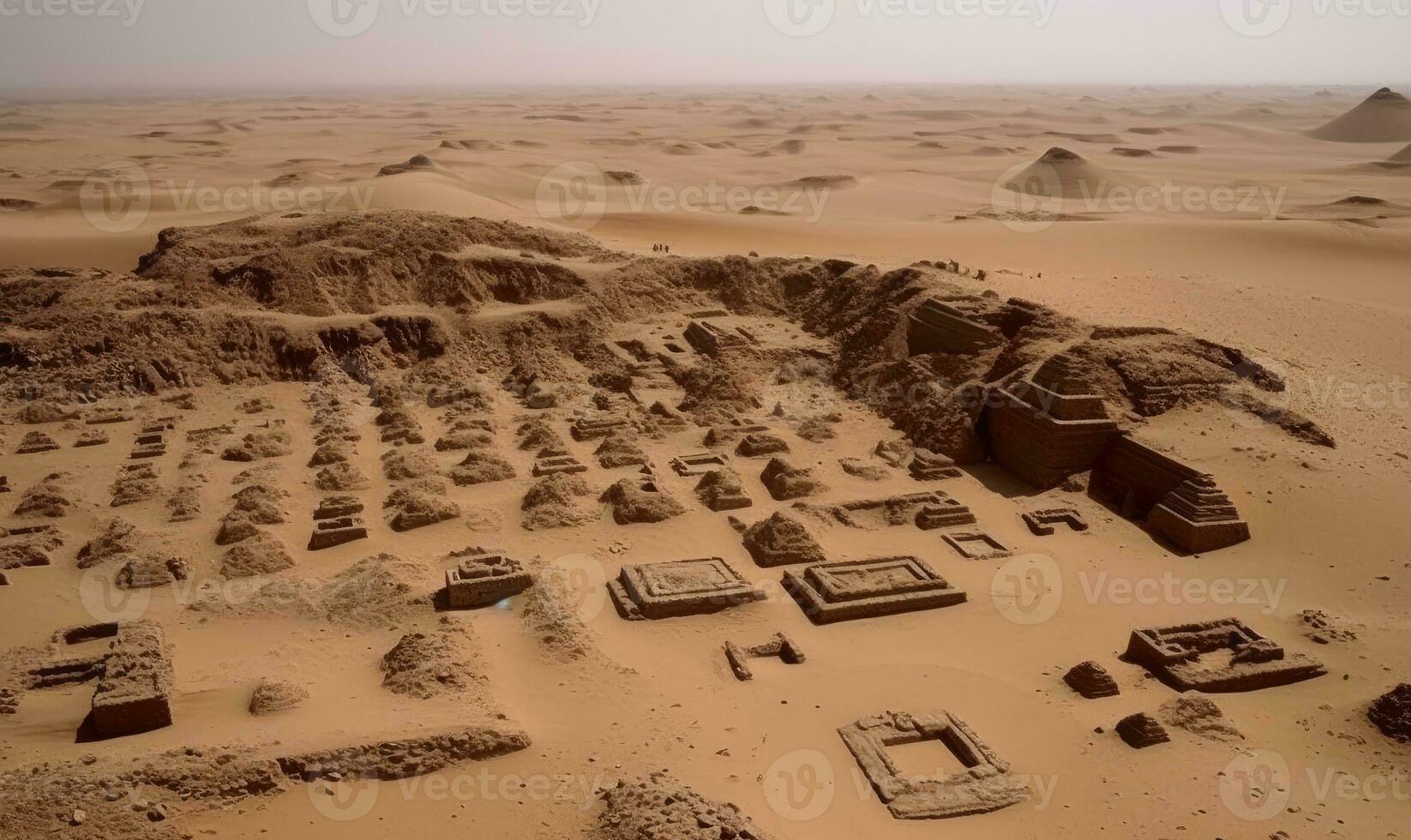 Tracing the history of an old civilization in the desert Creating using generative AI tools photo