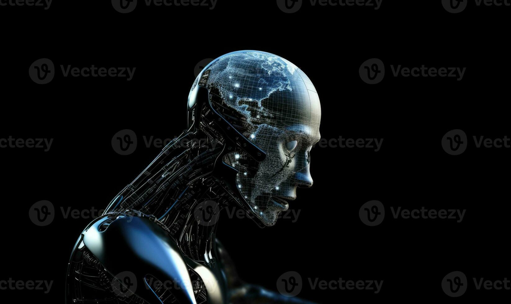 Smart robots in the future will change our lives Creating using generative AI tools photo