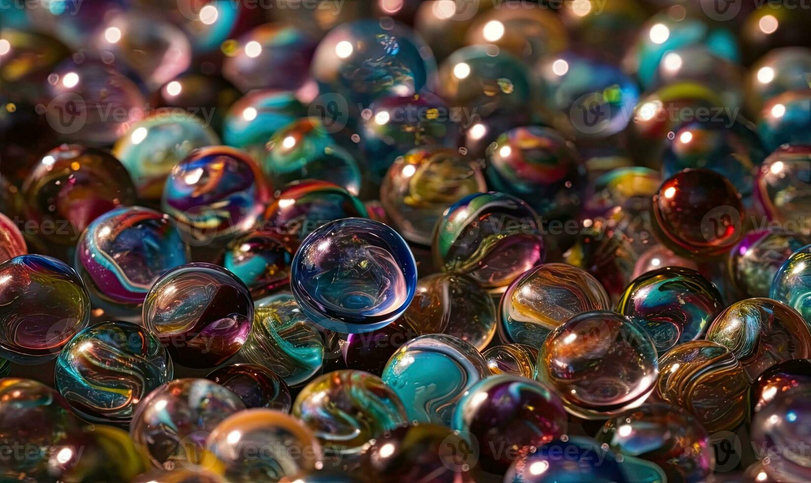 Abstract background of iridescent carnival marbles Creating using generative AI tools photo