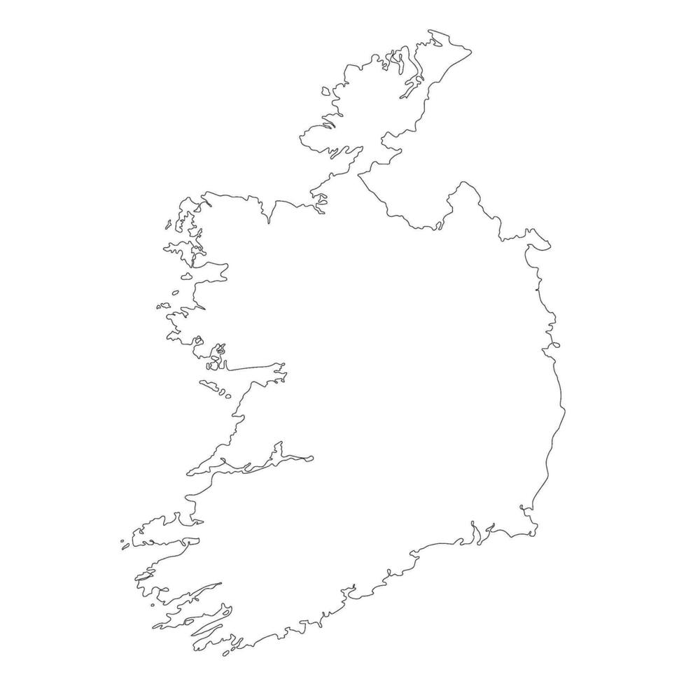 Ireland map. Map of Ireland in white color vector