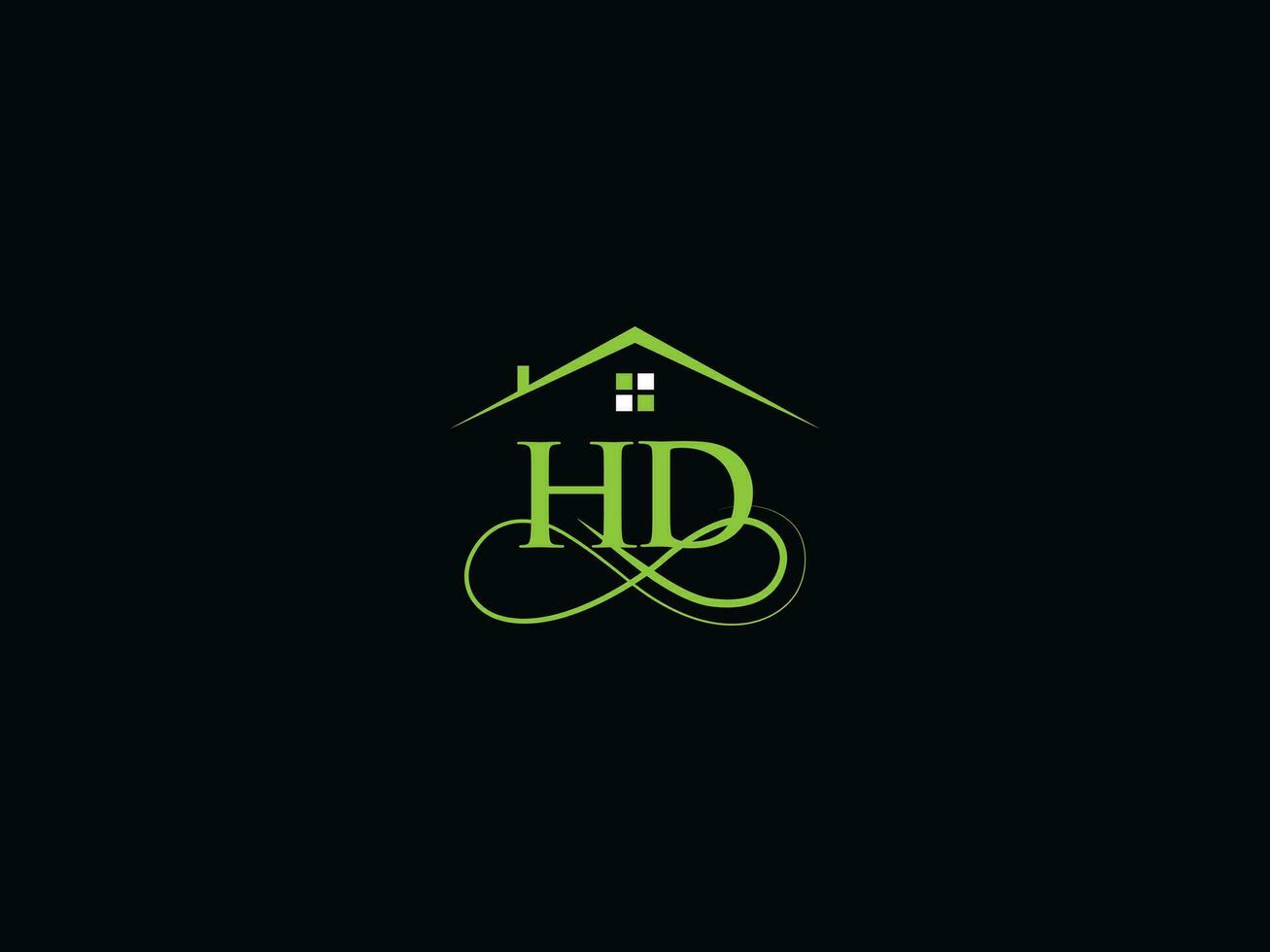 Typography Hd Building Logo, Initial HD Luxury Real Estate Logo For You vector