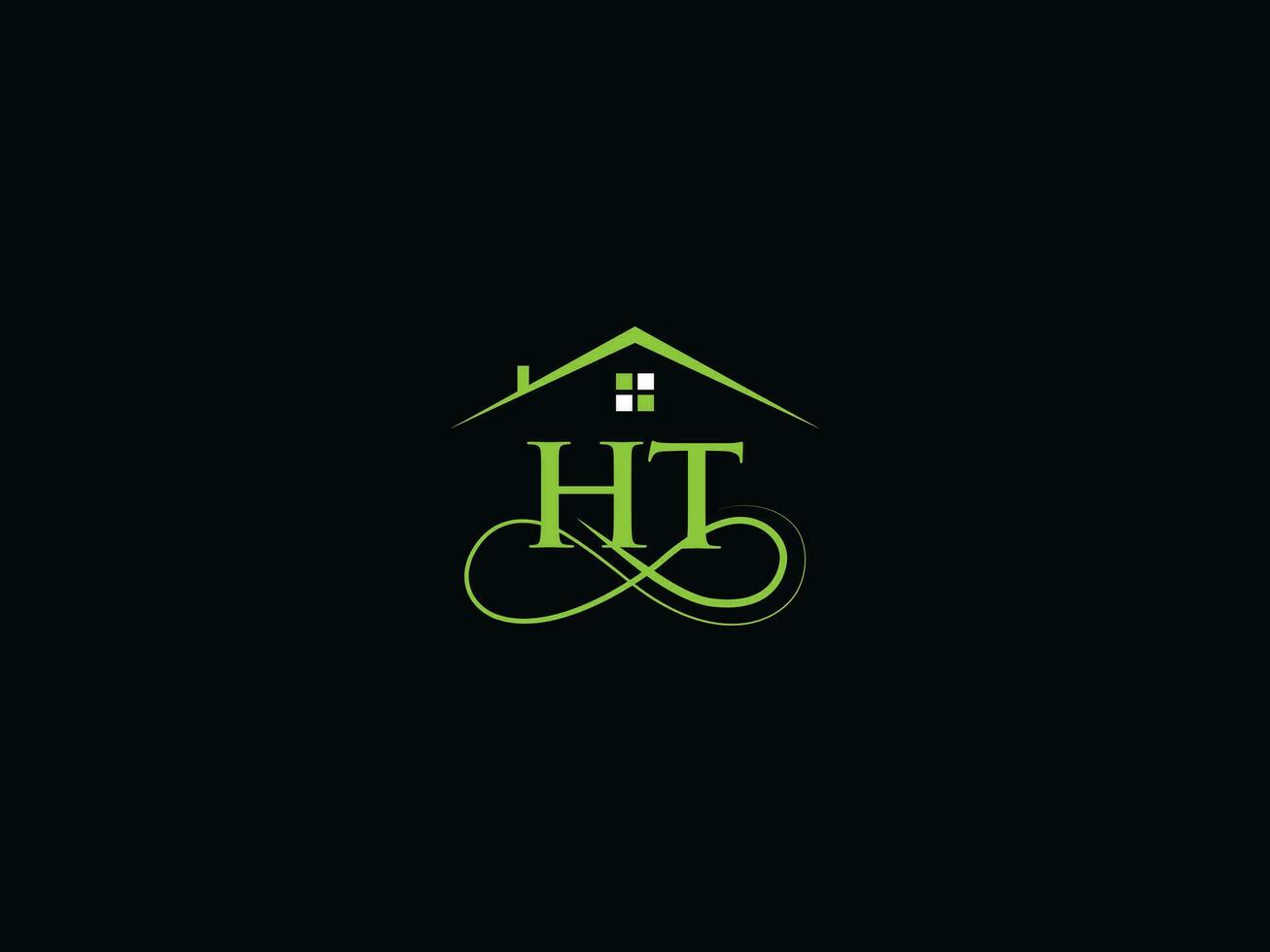 Typography Ht Building Logo, Initial HT Luxury Real Estate Logo For You vector