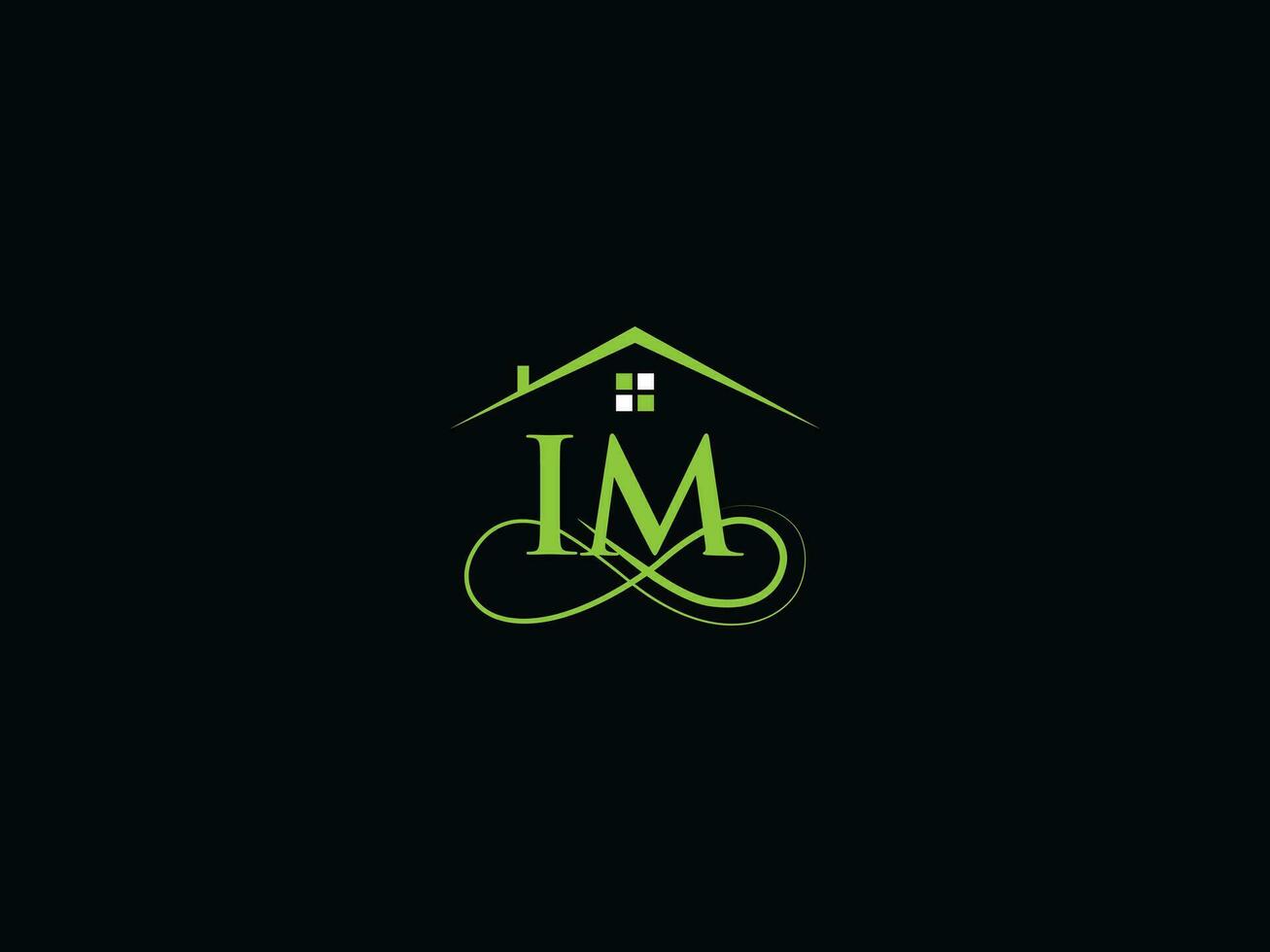 Monogram Im Real Estate Logo, Modern IM Logo Icon Vector For Your House