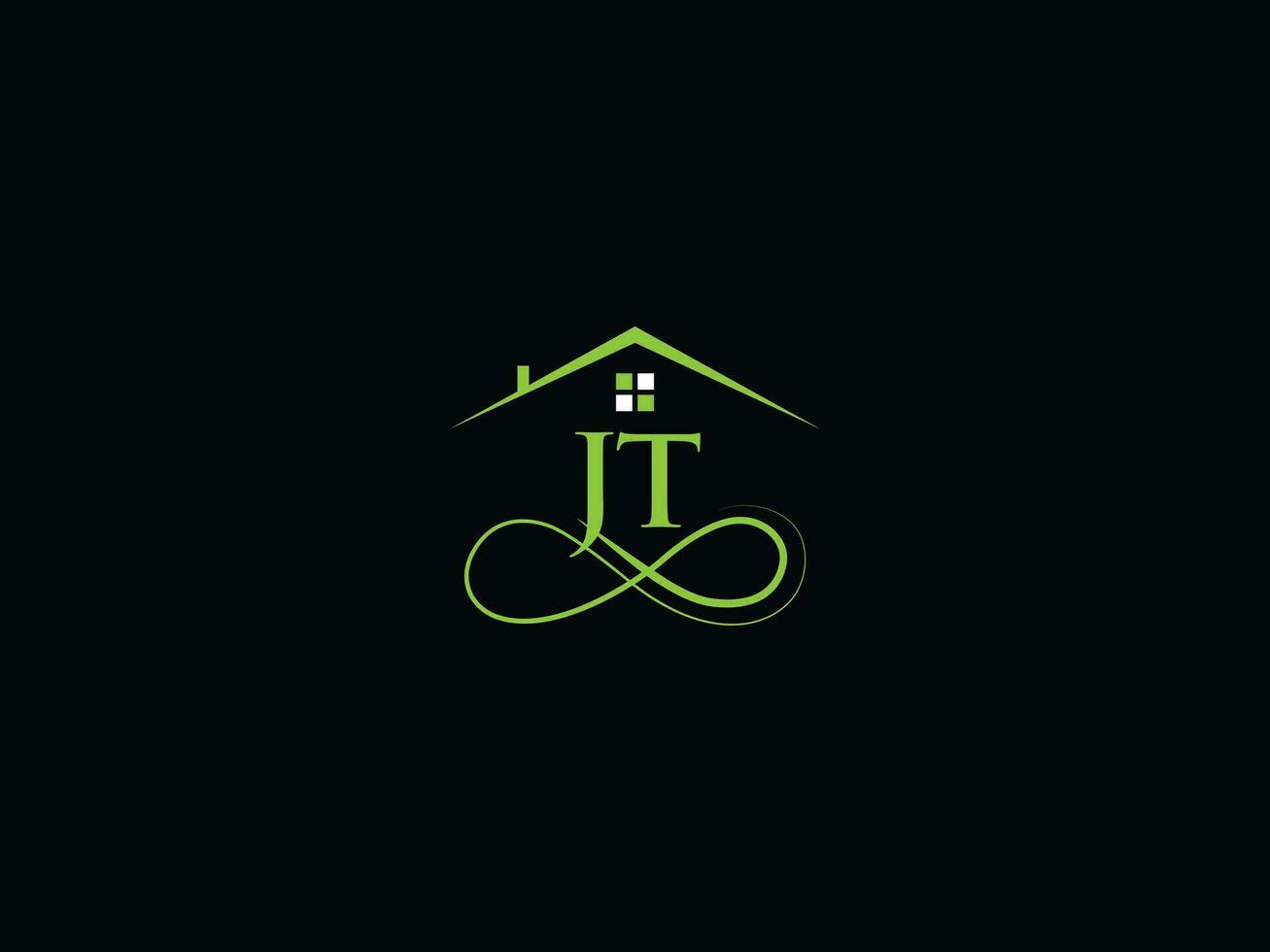 Modern Jt Logo Icon Vector, Monogram JT Logo Icon For Your Building Business vector