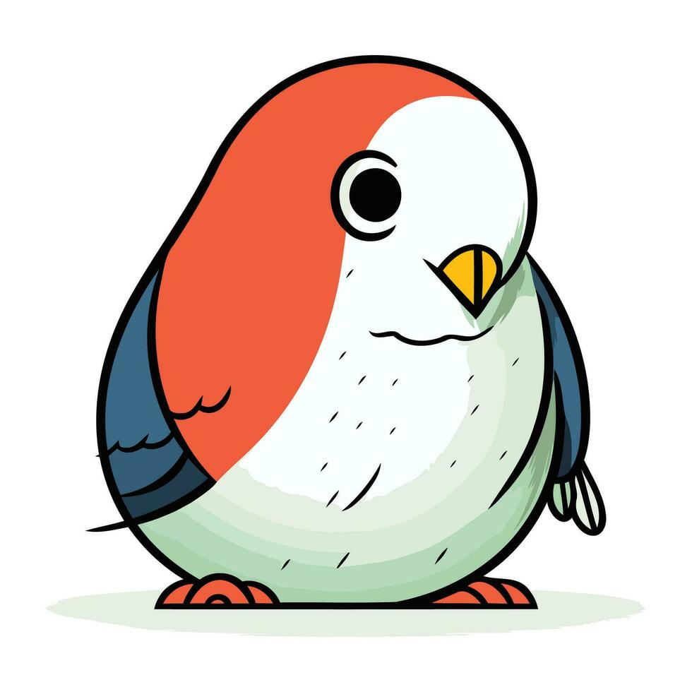 vector ilustración de linda pequeño pájaro. aislado en blanco antecedentes.