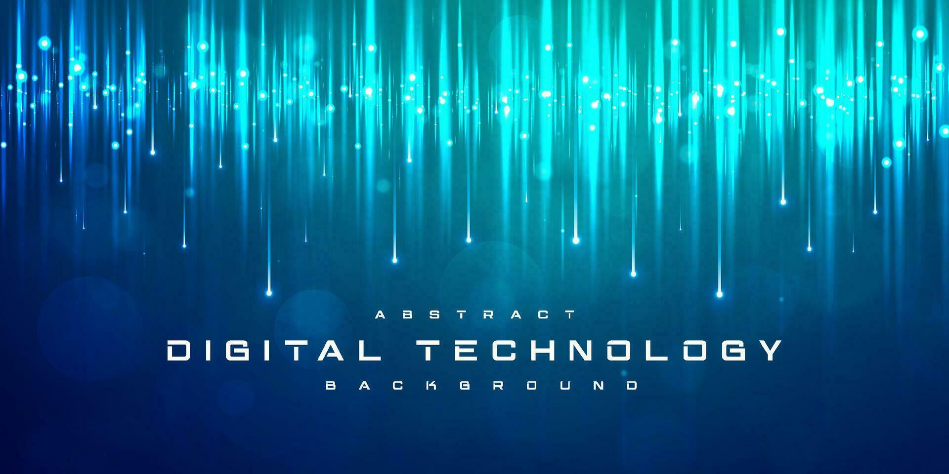 Digital technology speed connect blue green background, cyber nano information, abstract communication, innovation future tech data, internet network connection, Ai big data, line dot illustration 3d vector