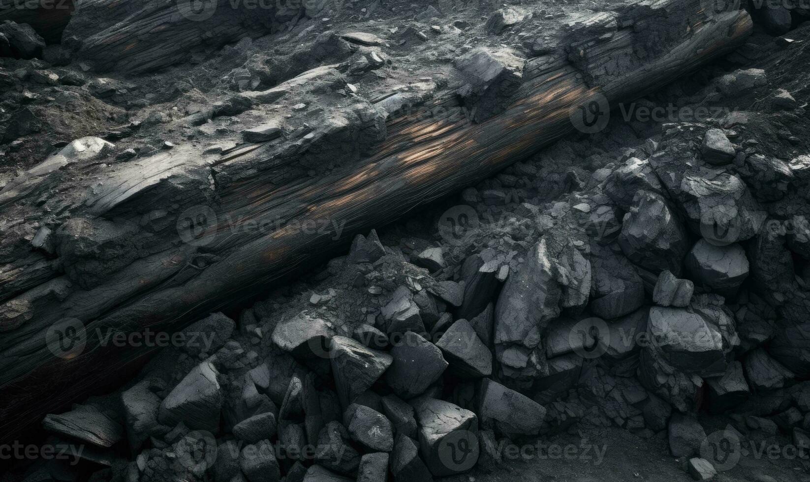 Coal miner holding a piece of bituminous coal Creating using generative AI tools photo