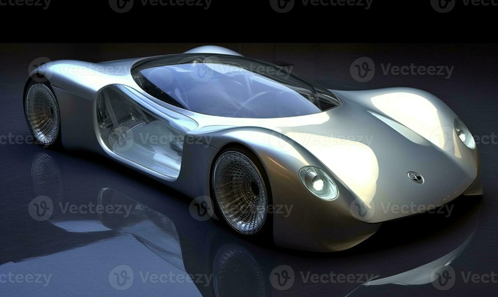 Next-generation vehicles with a transparent glass exterior Creating using generative AI tools photo