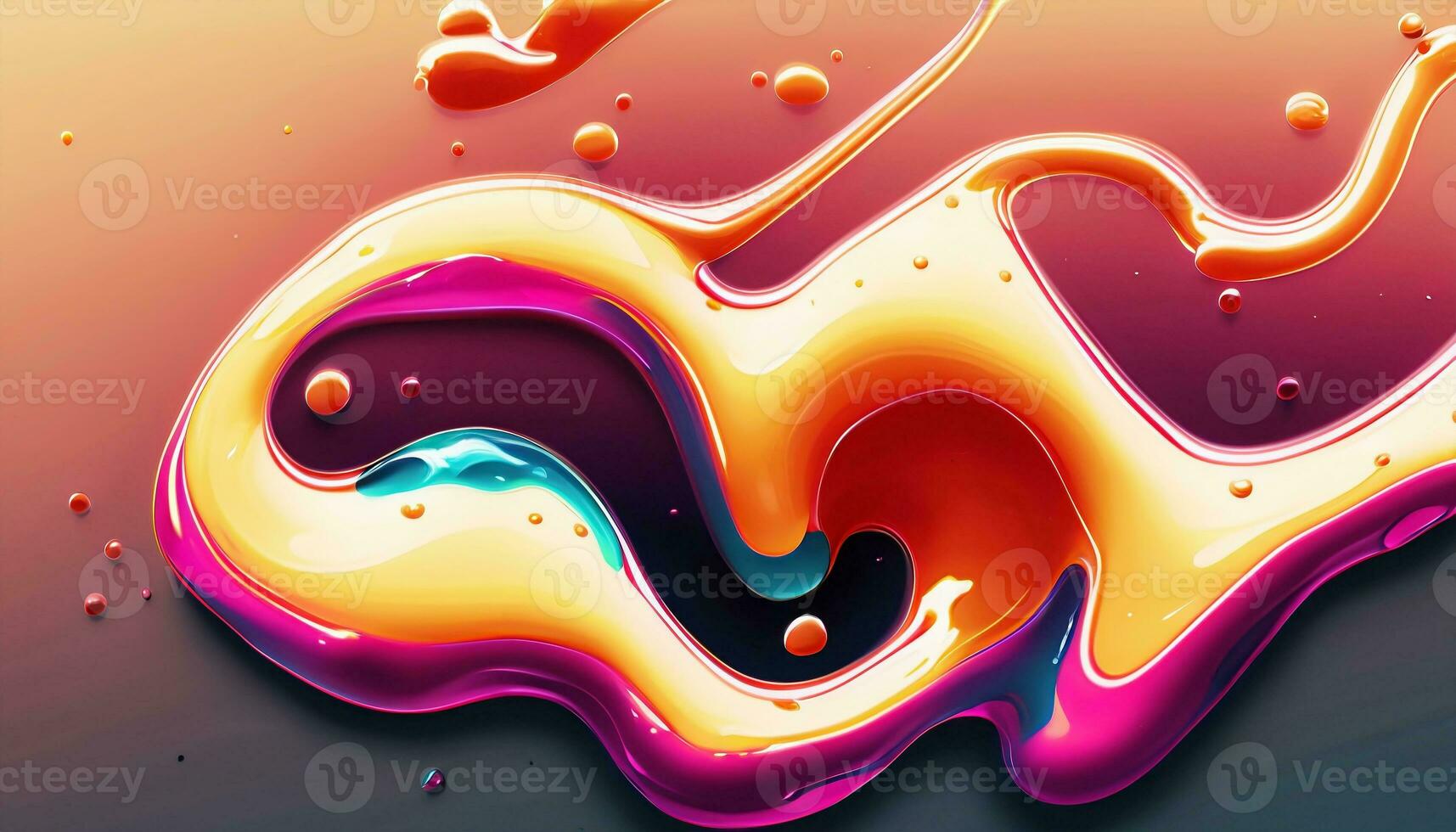 Wave fluid abstract background. Swirl flow liquid lines. Gel texture. AI Generative photo