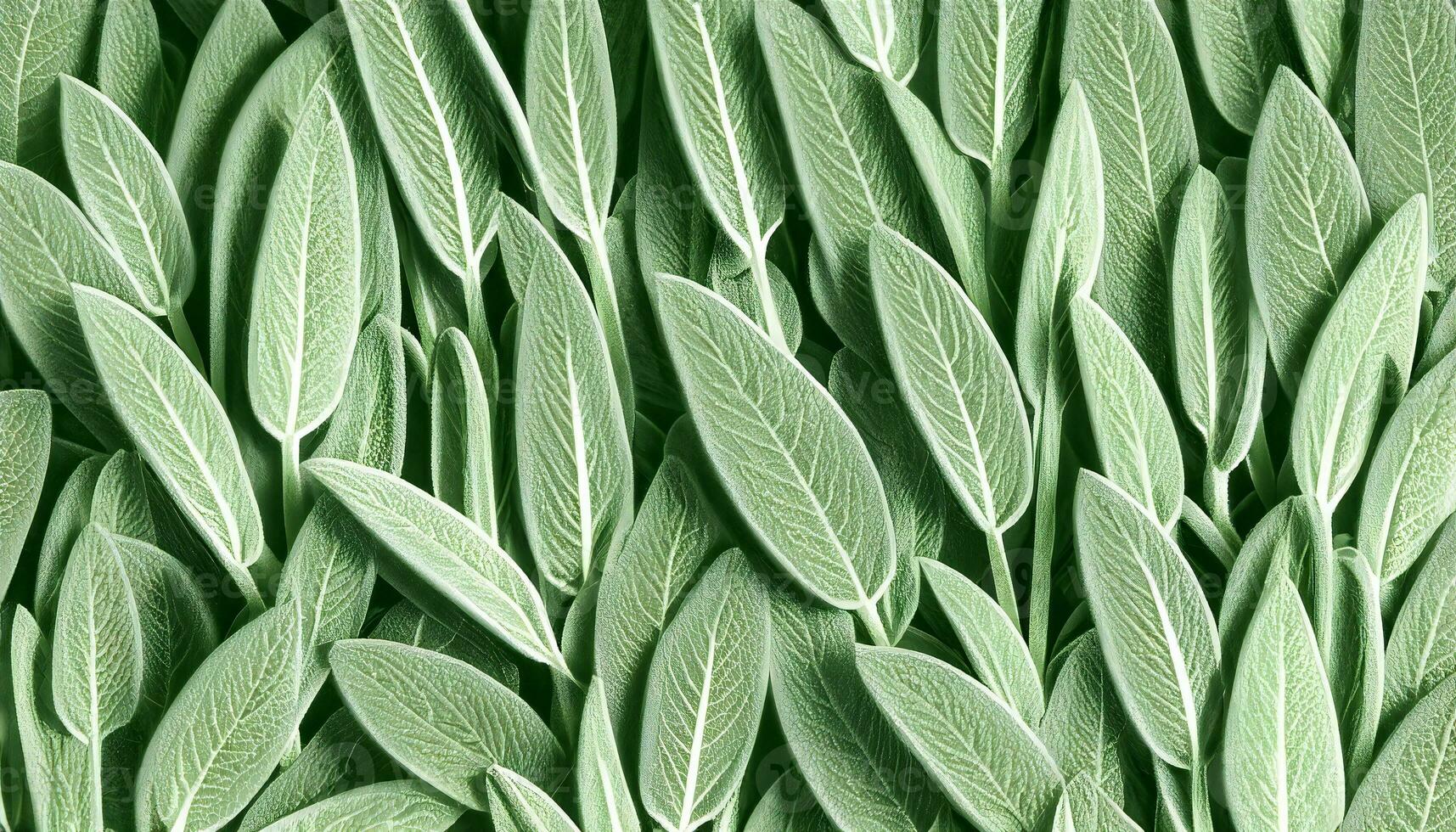 Sage leaf medicine herbal ingredient. Health aromatherapy herb. AI Generative photo