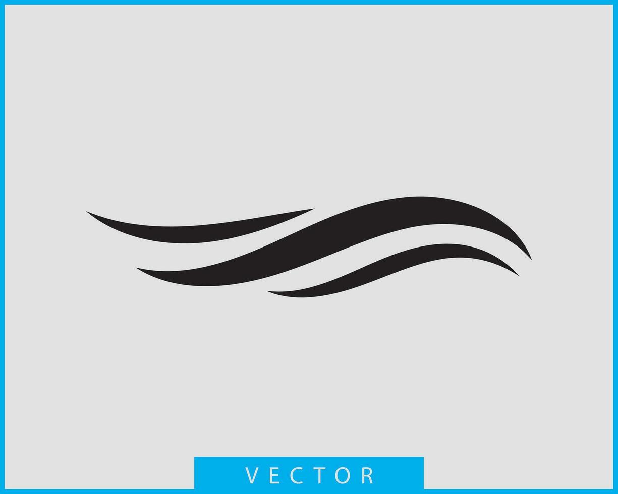 diseño de vectores de ondas. icono de onda de agua. líneas onduladas aisladas.