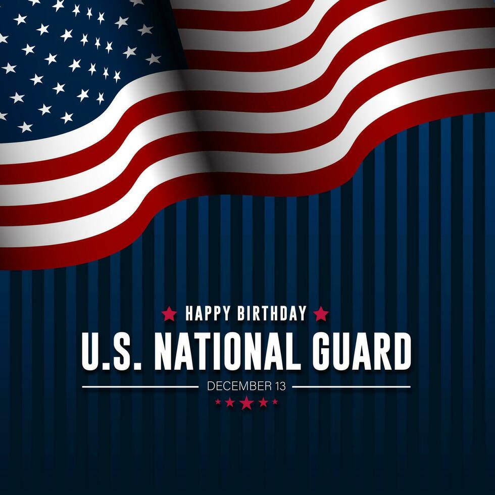 unido estados nacional Guardia cumpleaños diciembre 13 antecedentes vector ilustración