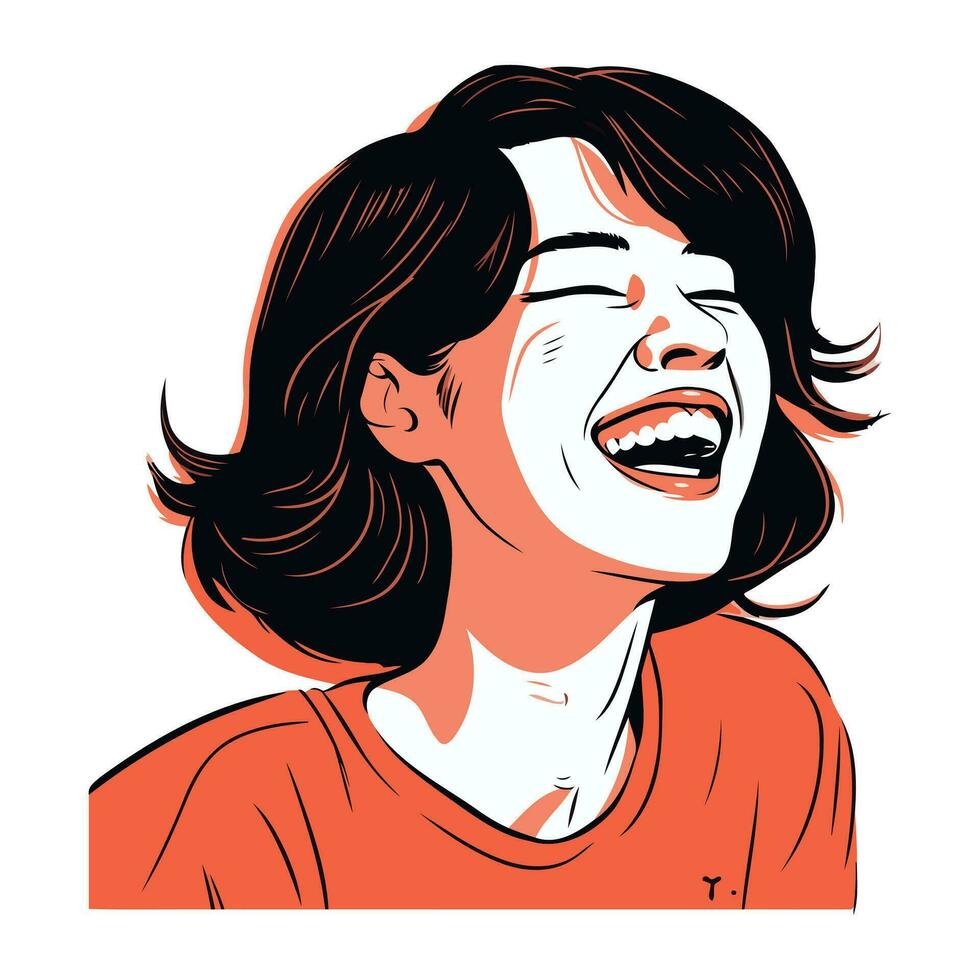 Angry woman screaming. Vector illustration in comic style. Isolated on white background.