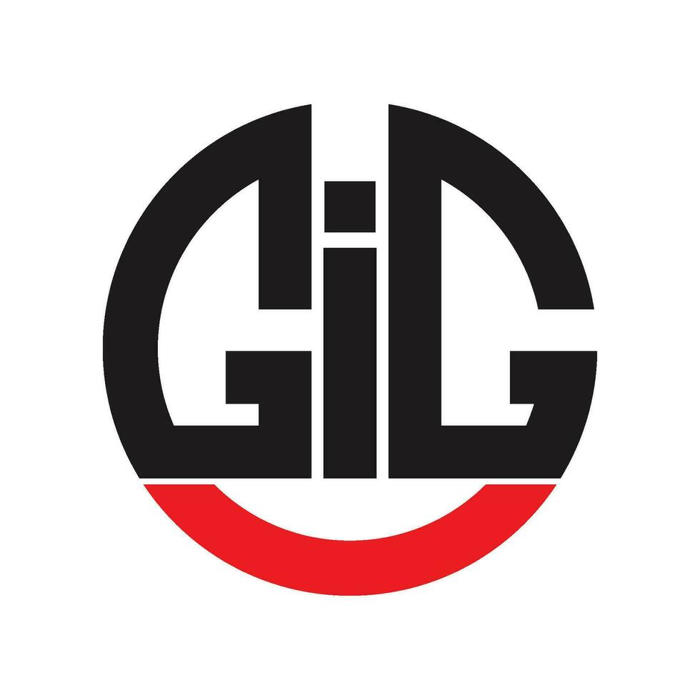 GIG letter logo vector
