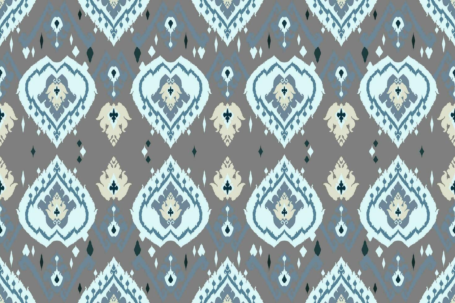 Ikat tribal Indian seamless pattern. Ethnic Aztec fabric carpet mandala ornament native boho chevron textile.Geometric African American oriental traditional vector illustrations. Embroidery style.
