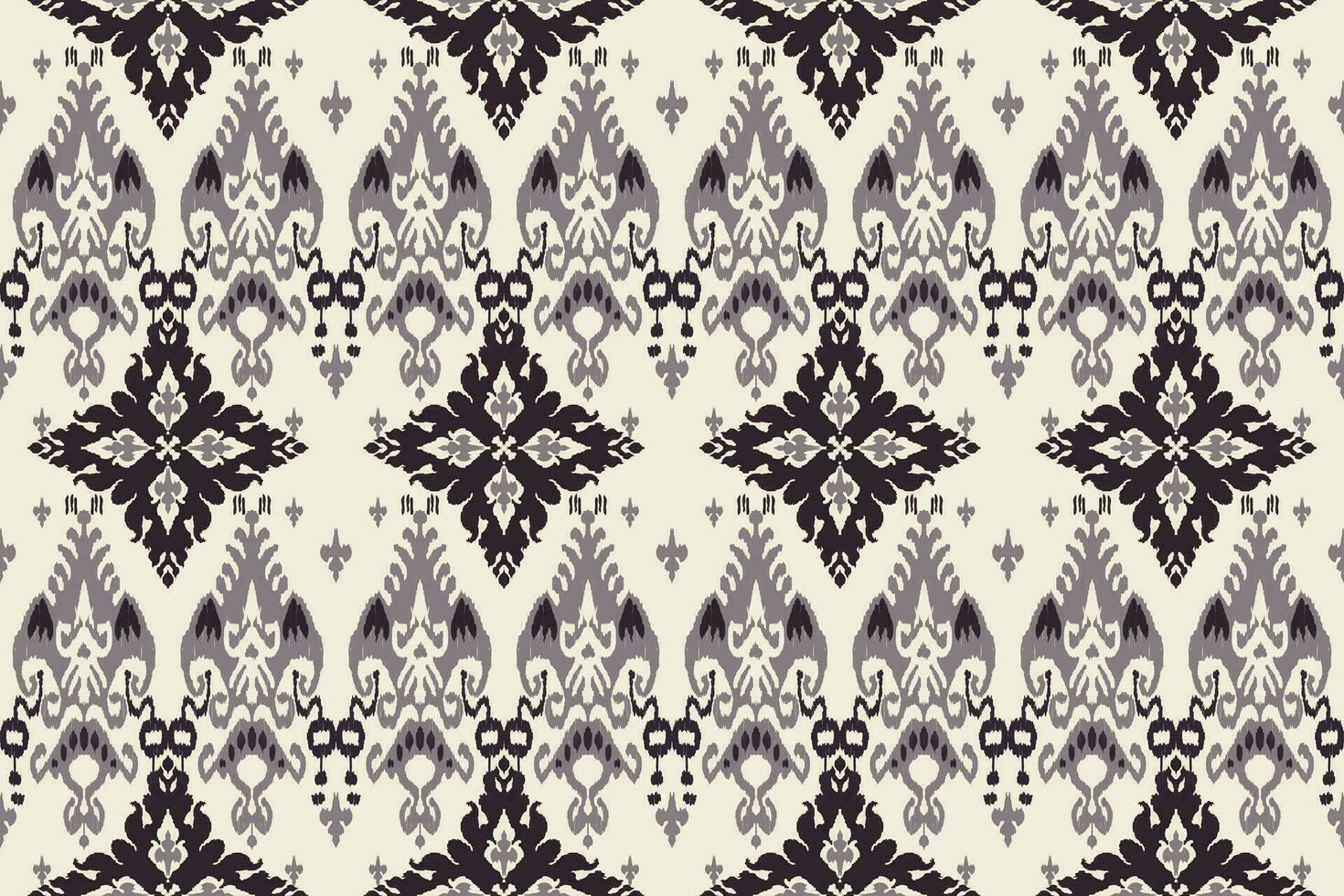 Ikat tribal Indian seamless pattern. Ethnic Aztec fabric carpet mandala ornament native boho chevron textile.Geometric African American oriental traditional vector illustrations. Embroidery style.