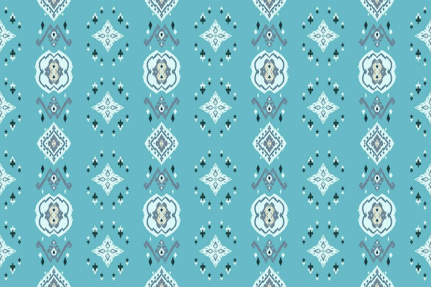 Ikat tribal Indian seamless pattern. Ethnic Aztec fabric carpet mandala ornament native boho chevron textile.Geometric African American oriental traditional vector illustrations. Embroidery style.