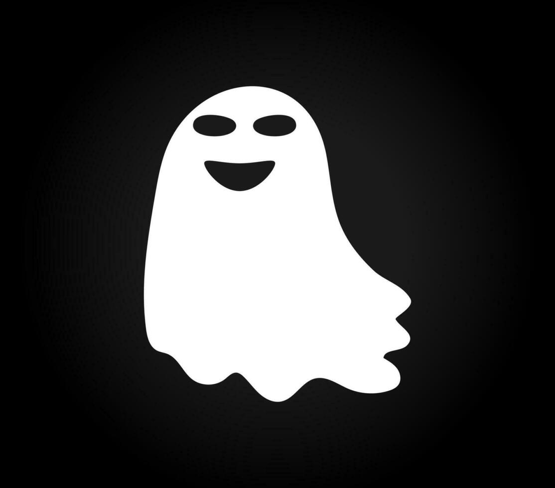 white halloween ghost vector