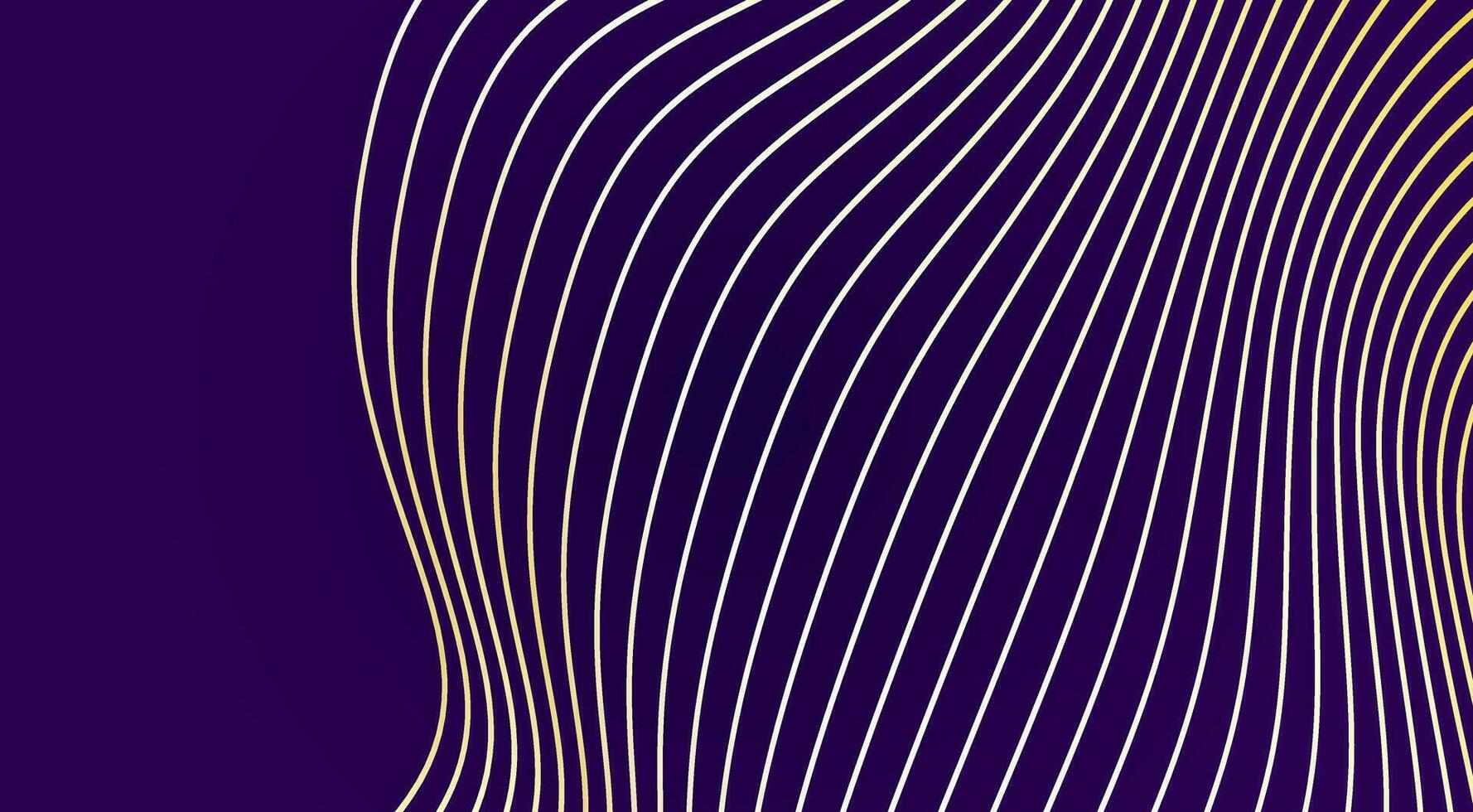 golden wave lines background vector